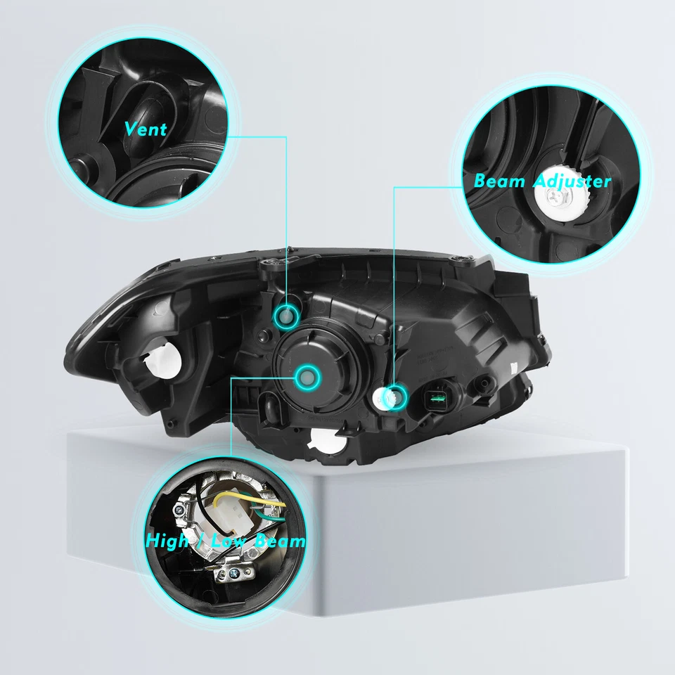 Juego de faros halógenos transparentes lado izquierdo+derecho para Kia Soul 2010-2011  Foto 3 de 4