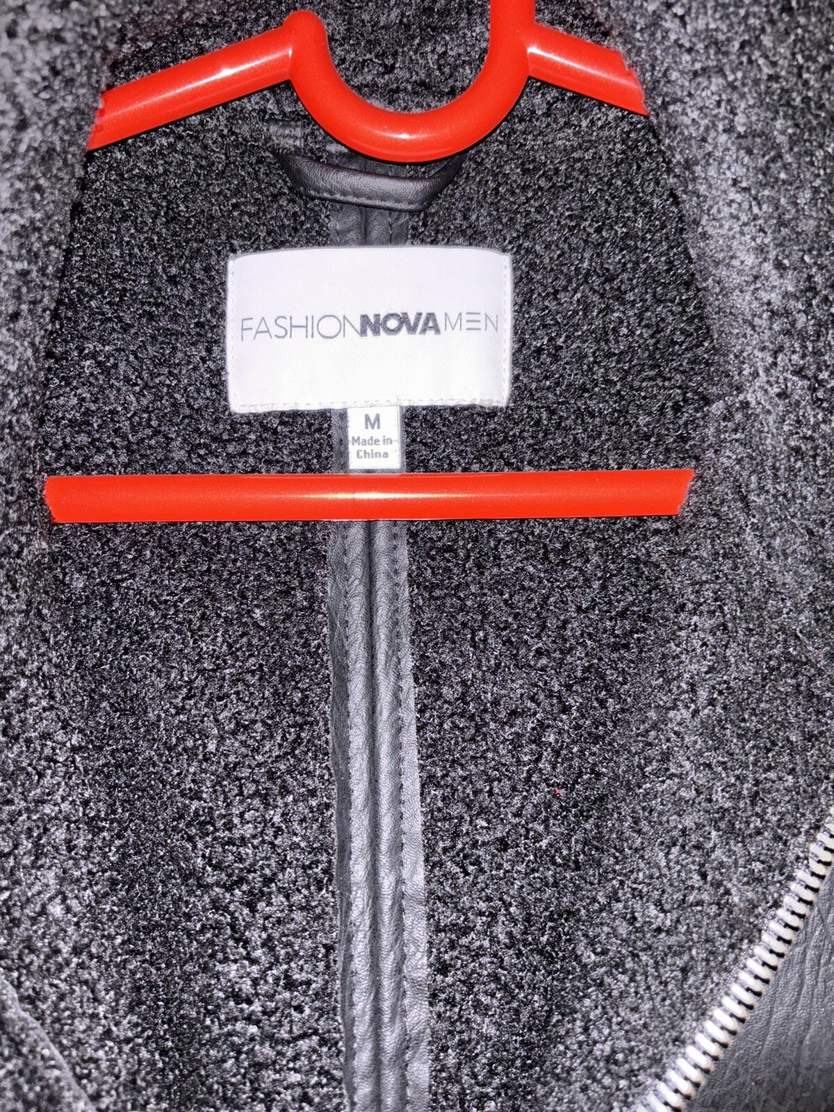 Fashion Nova Shearling Faux Leather Jacket Size Medium image 4