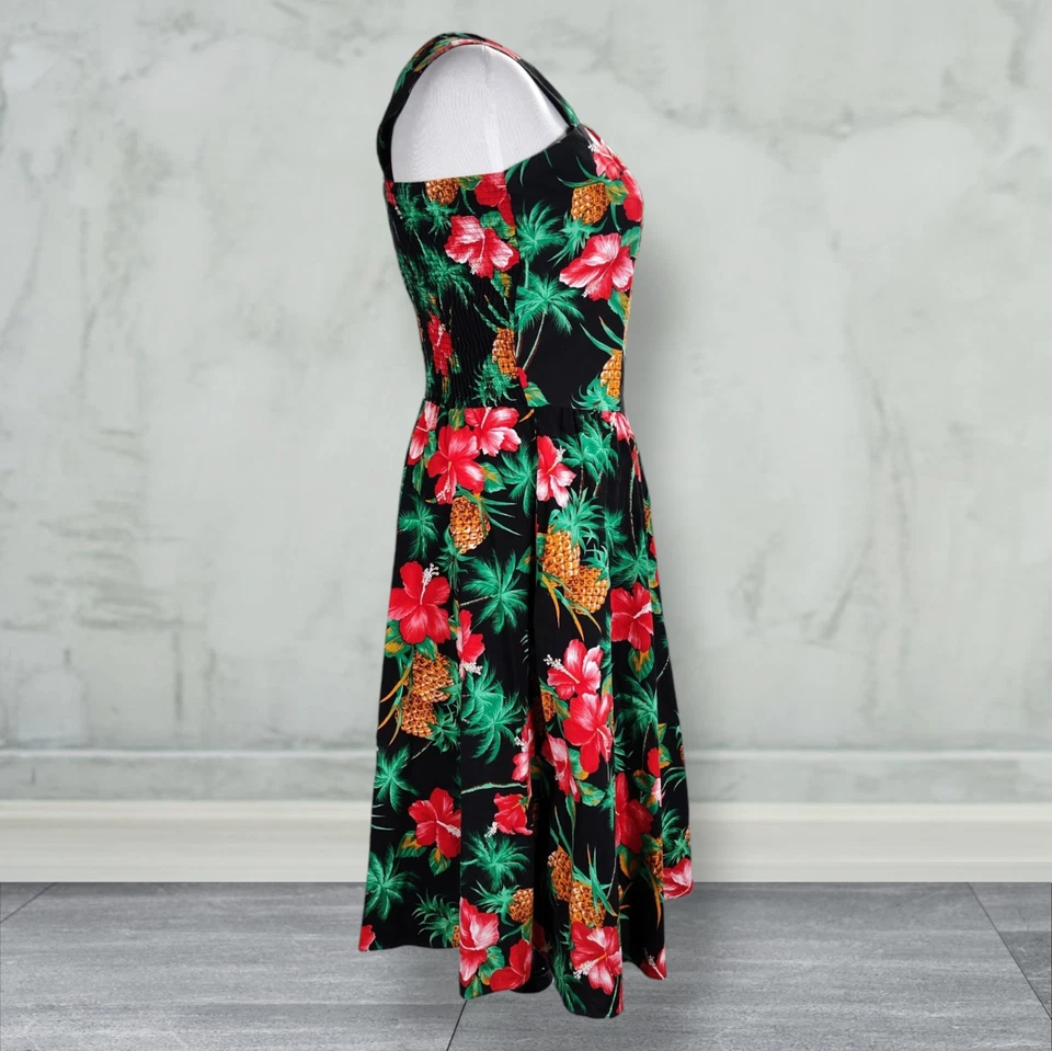 Vestido Rockabilly Vintage Royal Creations Talla S Estampado Piña Años 80 Hace 50 Foto 4 de 4