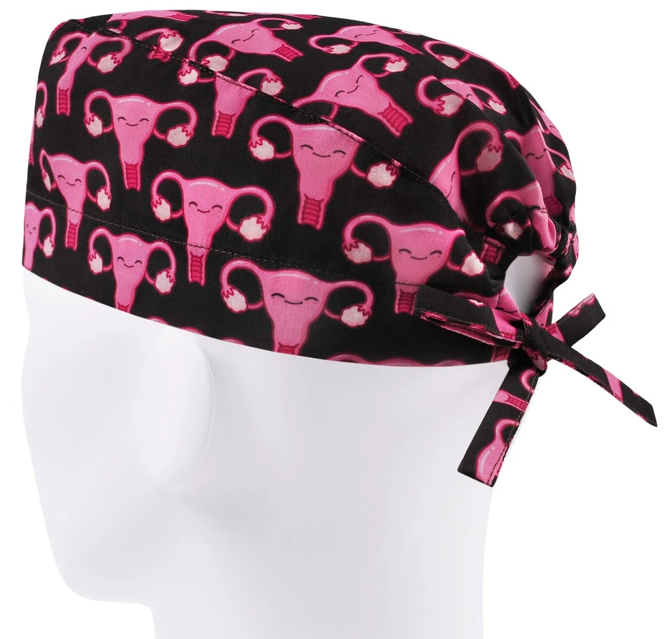 Scrub caps men, surgical cap, scrub hats, uterus nurse hat, OB GYN - Image 2 of 3