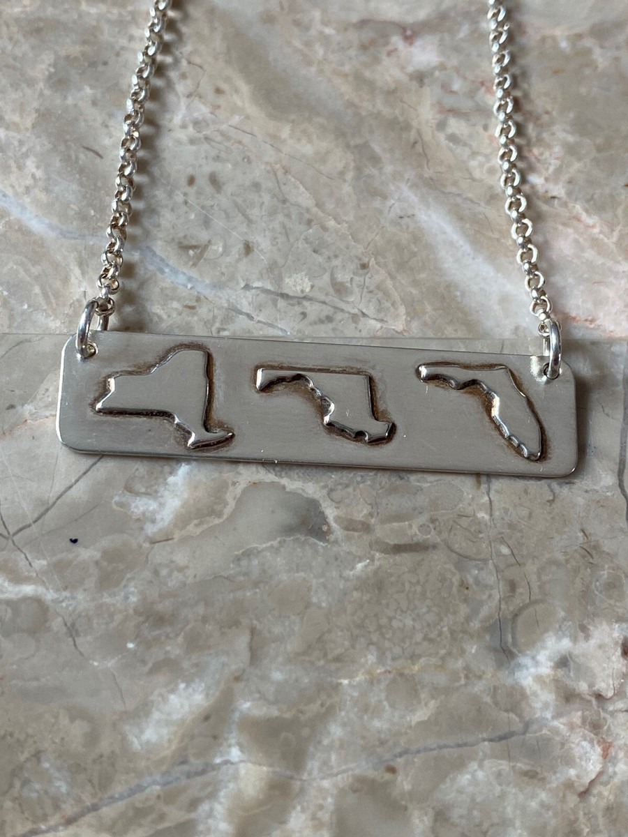 Heidi J Hale State Of Mind Sterling Bar Necklace, New York