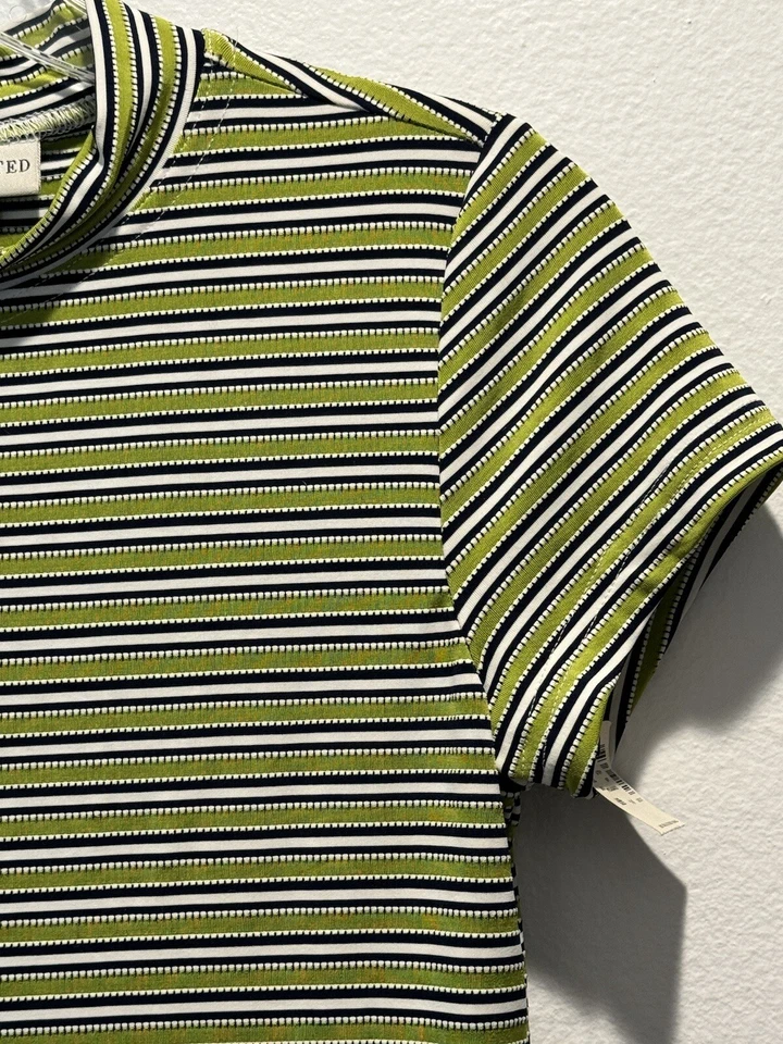 Vintage Limited Too Girls Size 14 Striped Short Sleeve Dress 90s Stretch READ - Image 3 of 4