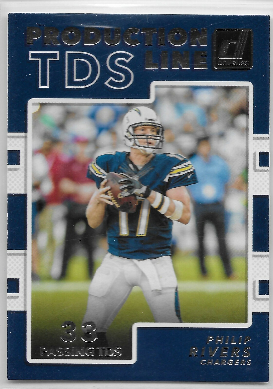 2017 Donruss Production Line TDs #4 Phillip Rivers San Diego Chargers