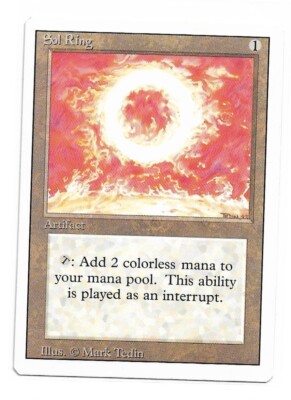 Magic the Gathering ~ MTG ~ 1x Sol Ring ~  MP ~ REVISED