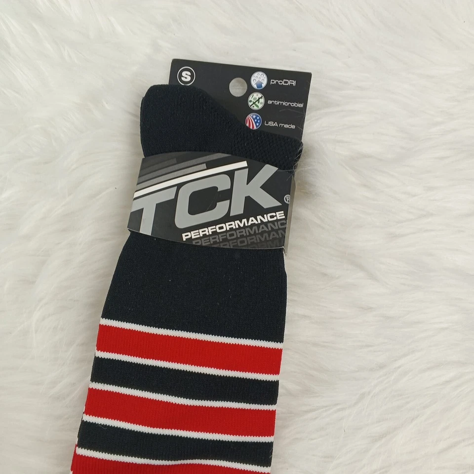 TCKSPORTS Ropa Activa Correr Hombres Calcetines PEQUEÑOS Zapato Talla 3-6 Negro Rojo Rayas Foto 2 de 4