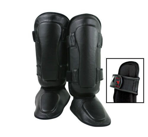 Aunthentic Leather Shin Instep Protector, MMA, Muay Thai, Kickboxing, Sparring  - Picture 1 of 4