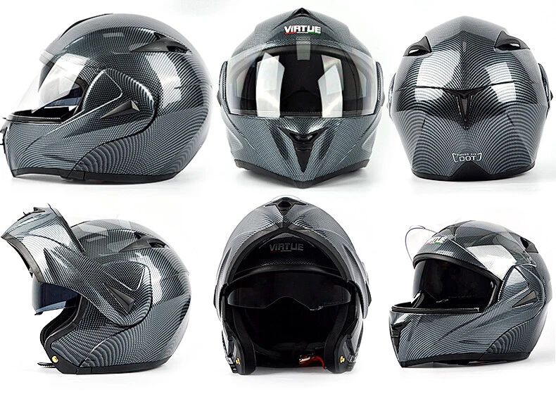 Bluetooth Modular Flip Up Motorcycle Helmet Full Face Dual lens Motorbike Helmet - Image 2 of 4