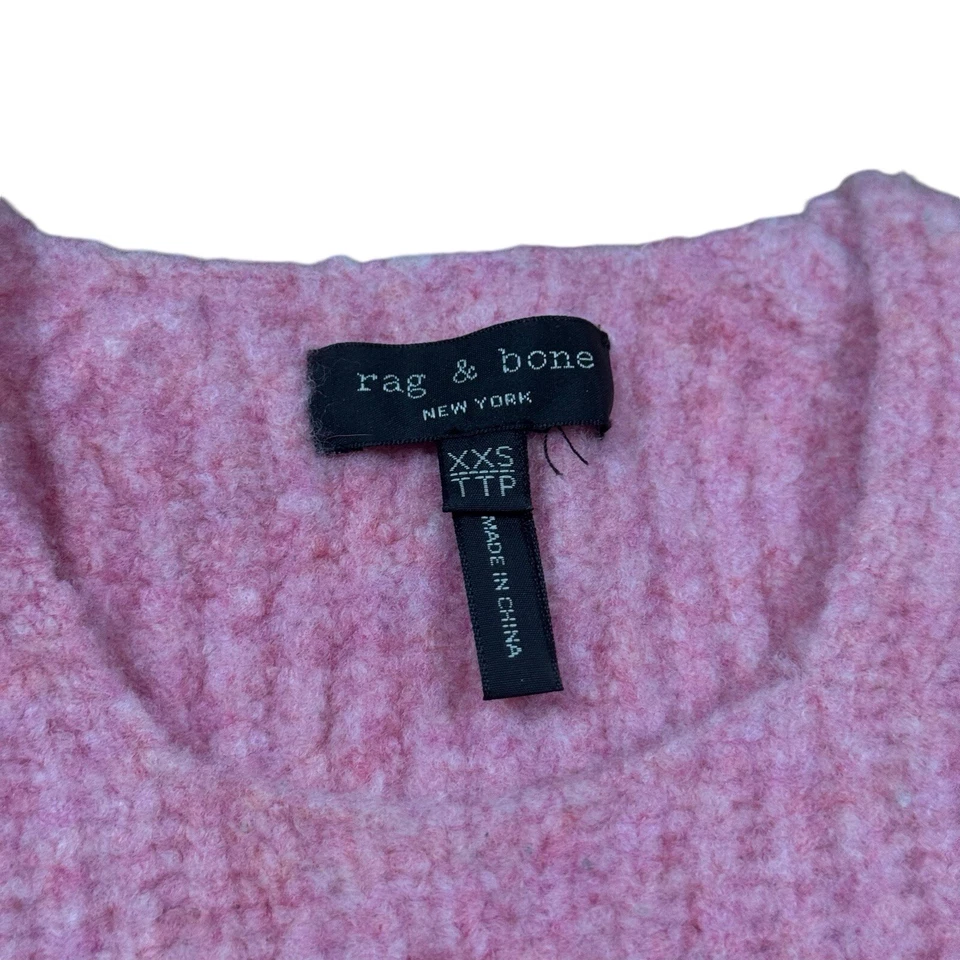 Rag & Bone Merino Wool Blend Sweater Women's XXS Elbow Patch Pullover Knit - Image 2 of 4