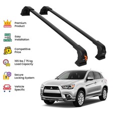Black Premium Roof Rack Cross Bars For Mitsubishi Outlander Sport 2011-2021 Black Premium Roof Rack Cross Bars For Mitsubishi Outlander Sport 2011-2021