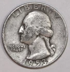 1953-D Washington Silver Quarter - Fine - #2945EA