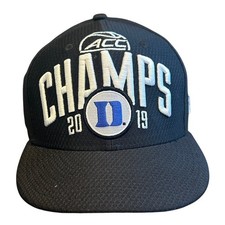 Duke Hat New Era 9FIFTY Men's Adjustable Black 2019 ACC Champs Basketball Cap