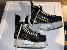 CCM Tacks 9042 Senior Ice Hockey Skates Size 10 Black/Yellow Stiff Lace