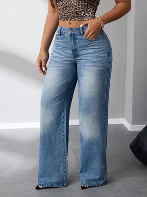 By Ken Wide Leg Jeans with Pockets