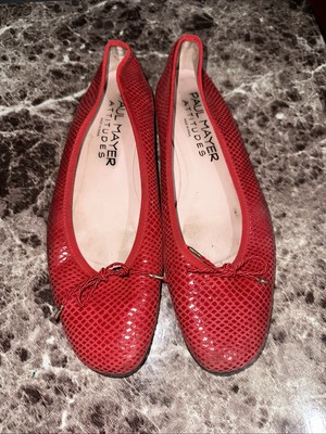 Paul Mayer Women's Attitudes Luxe Red Bingo Ballet Flat 10