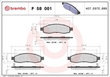 BREMBO Prime P 58 001 Bremsbeläge Vorne für NISSAN Titan (A60)