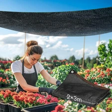 Sukh Sun Shade Cloth - 60% Sunblock Mesh Tarp (118 in X 78 118*78in, Black 