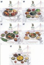 INDONESIEN 5 Blocks BANDUNG 2026 trad.Speisen  **/MNH Auflage 2.000 nummeriert