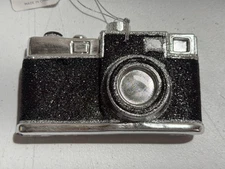 BLACK SILVER CAMERA CHRISTMAS TREE ORNAMENT KIRKLANDS HOME DECOR NEW