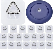 Wall Hangers 20 Pack - Vertical Plate Holders, Adhesive Picture Hanger for Wal