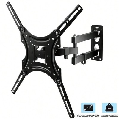 New MountEase Full Motion TV Wall Mount 26 to 65 Inch Long Arm Swivel Tilt
