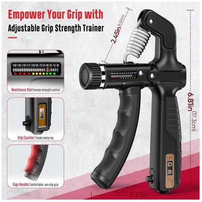 Forearm Strengthener & Grip Trainer - 10-160 Lbs Resistance