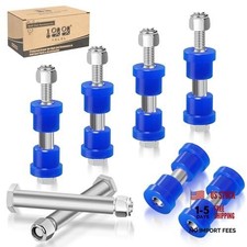 Golf Cart Spring Bushing Kit with Screw Nut-Rear Leaf Springs Shackles Blue