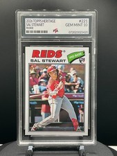 2026 Topps Heritage #221 Sal Stewart True Rookie Card  REDS ~GEM MINT PTA 10🔥