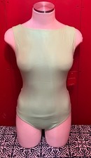 NWT Capezio TB223 Ex Large Adult Lime Green w Blue Strap Ballet Dance Leotard