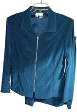 VTG 90s Betsy Lauren Green Skirt Suit Sz 16 NOS