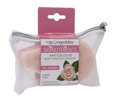 Spongeables Skinutrients Anti-Cellulite Body Wash in a Sponge English Rose