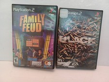 Sony PS 2 Games BLACK-NO BOOK & FAMILY FEUD- W/BOOK TESTED & WORKING FREE SHIP