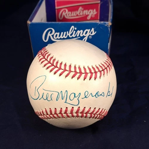 Bill Mazeroski Signed ONL Baseball Pittsburgh Pirates HOF Autographed