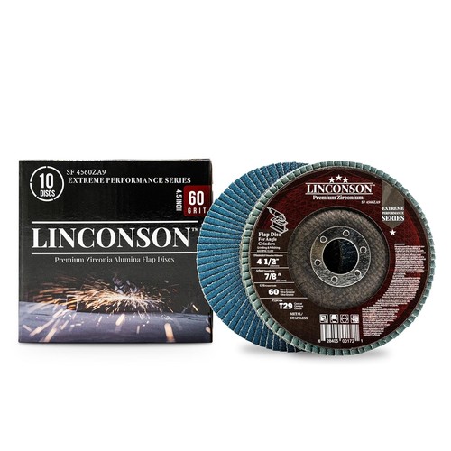 Confezione 10 Dischi Flap Zirconia Grana 4,5” 60 per Metallo e Acciaio - Prestazioni Estreme - Foto 2 di 8