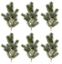 6er Set künstliche Tannenzweige mit Draht H. 48cm grün Formano Winter