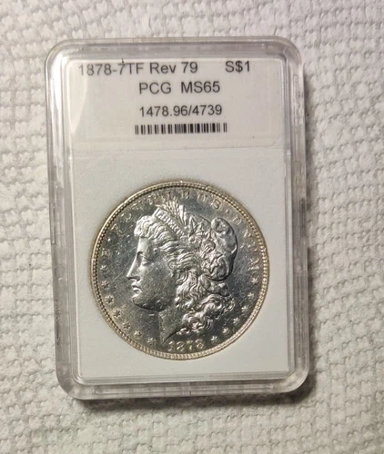 1878 7TF REV 79 Morgan Silver Dollar   Gradedms- 65 (RARE)
