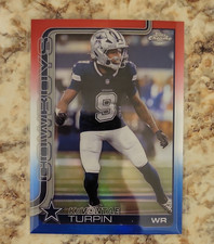 Topps 2025 Chrome Red White & Blue Refractor KaVontae Turpin #84 Cowboys