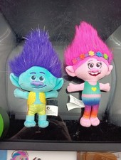 Pair Of Dreamworks TROLLS World Tour Poppy And Branch 8" Dolls Free Ship T2379