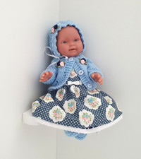Doll Clothes set for 10 -11 in/26 cm dolls - Berenger La Baby/Llorens Blue