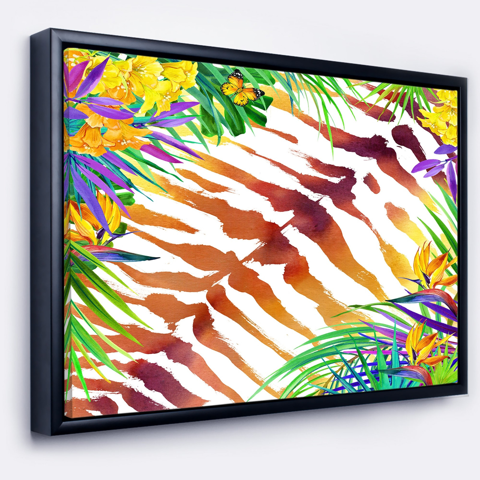 Designart Wild Nature Watercolor Landscape Framed Canvas Small Art Piece