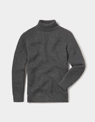 The Normal Brand Seawool Nep Turtleneck in Grey | Large