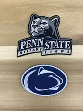 Set Of 2 Penn State Nitany Lions Patch Iron On 3”-3.5” Embroidered