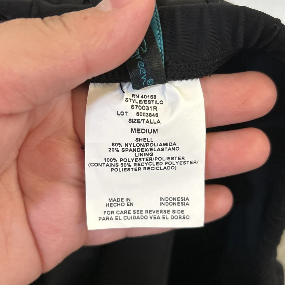 NWT Falda de baño con volantes en verde aqua negra de cobertura completa Talla mediana 8/10 Negro Foto 3 de 4