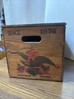 Vintage Budweiser Anheuser Busch Centennial Wooden Beer Box 1876-1976 Checkers