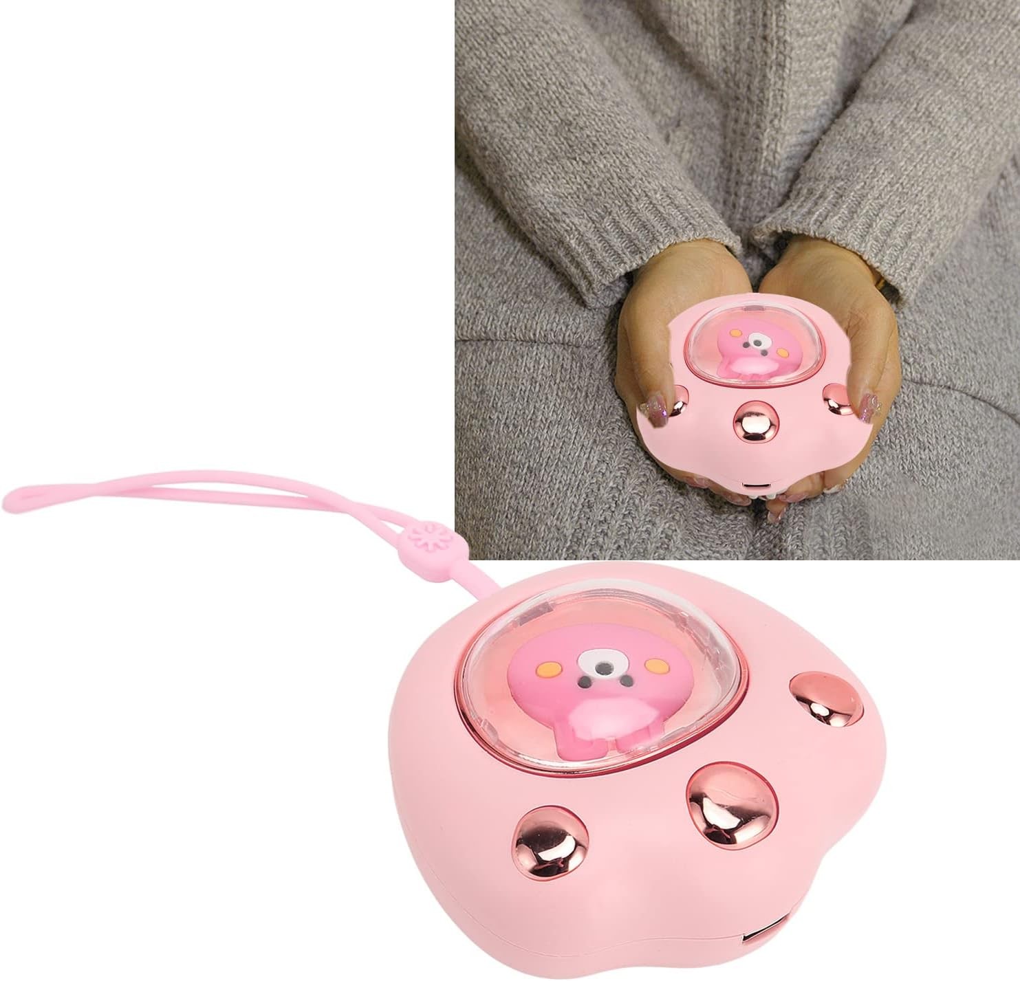 Electric Hand Warmer Cat Shape Portable Hand Heater with Built-in Ligh