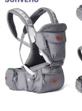 SUNVENO NEW Ergonomic Baby Carrier Infant Hipseat Waist 0-36 Mo GRAY Never Used