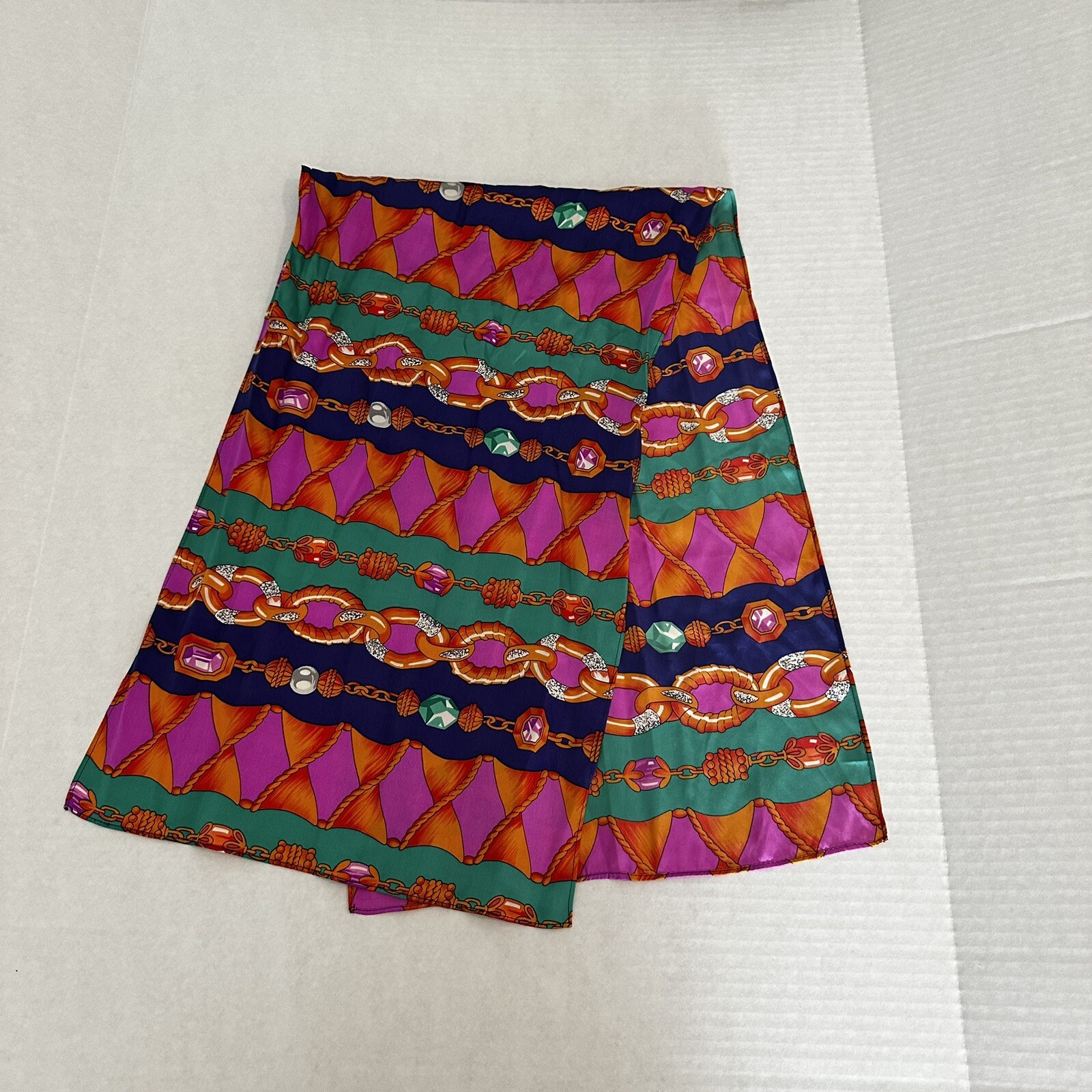 St. John Vibrant Print Rectangular Silk Scarf - H… - image 1