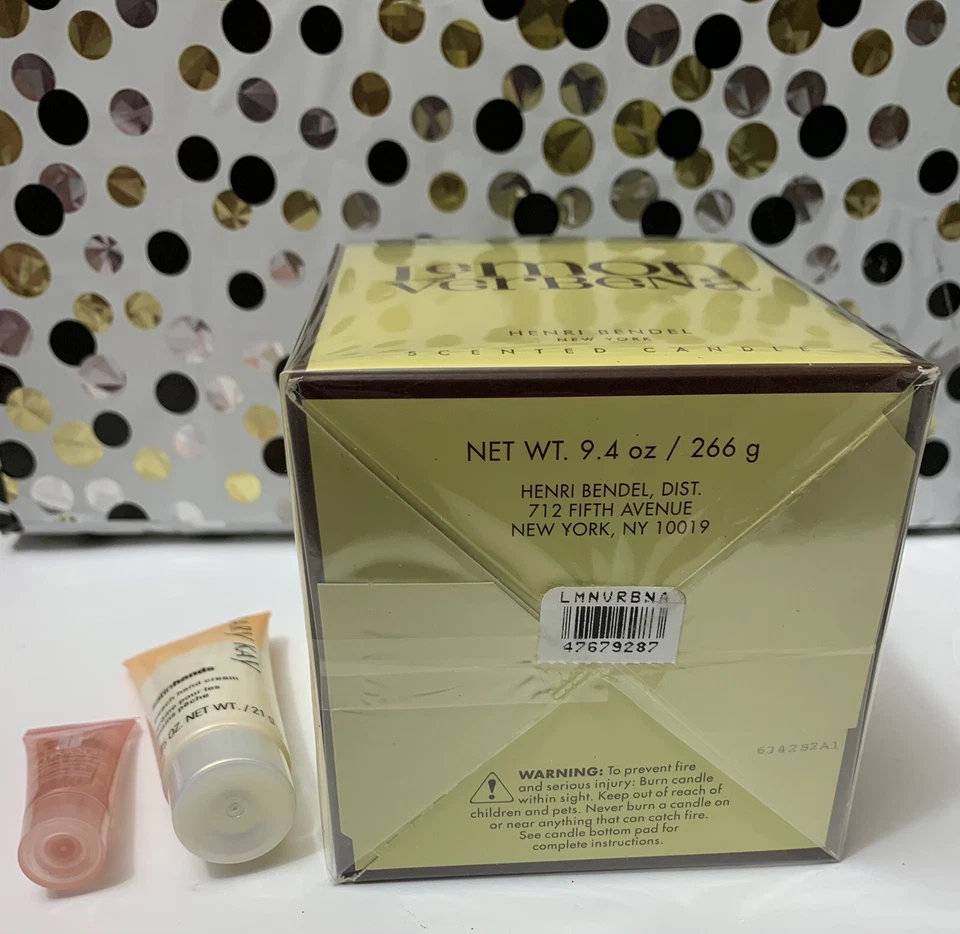 Henri Bendel ❤️ лимонная 🍋 ароматизированная свеча из вербены 9,4 унции и бесплатная доставка Mary Kay & Clinique - Изображение 3 из 4