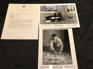 A Beautiful Mind Movie Press Kit Photos and One-Sheet - Russell Crowe