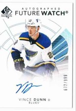 2017-18 SP AUTHENTIC FUTURE WATCH VINCE DUNN AUTO 673/999 ST LOUIS BLUES #153