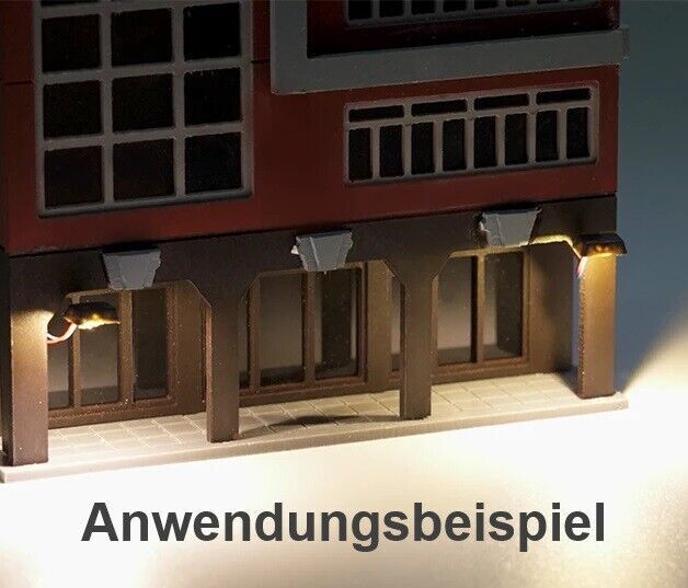 Wandlampen LED Strahler Wandleuchten für H0 Häuser Gebäude Werbetafel